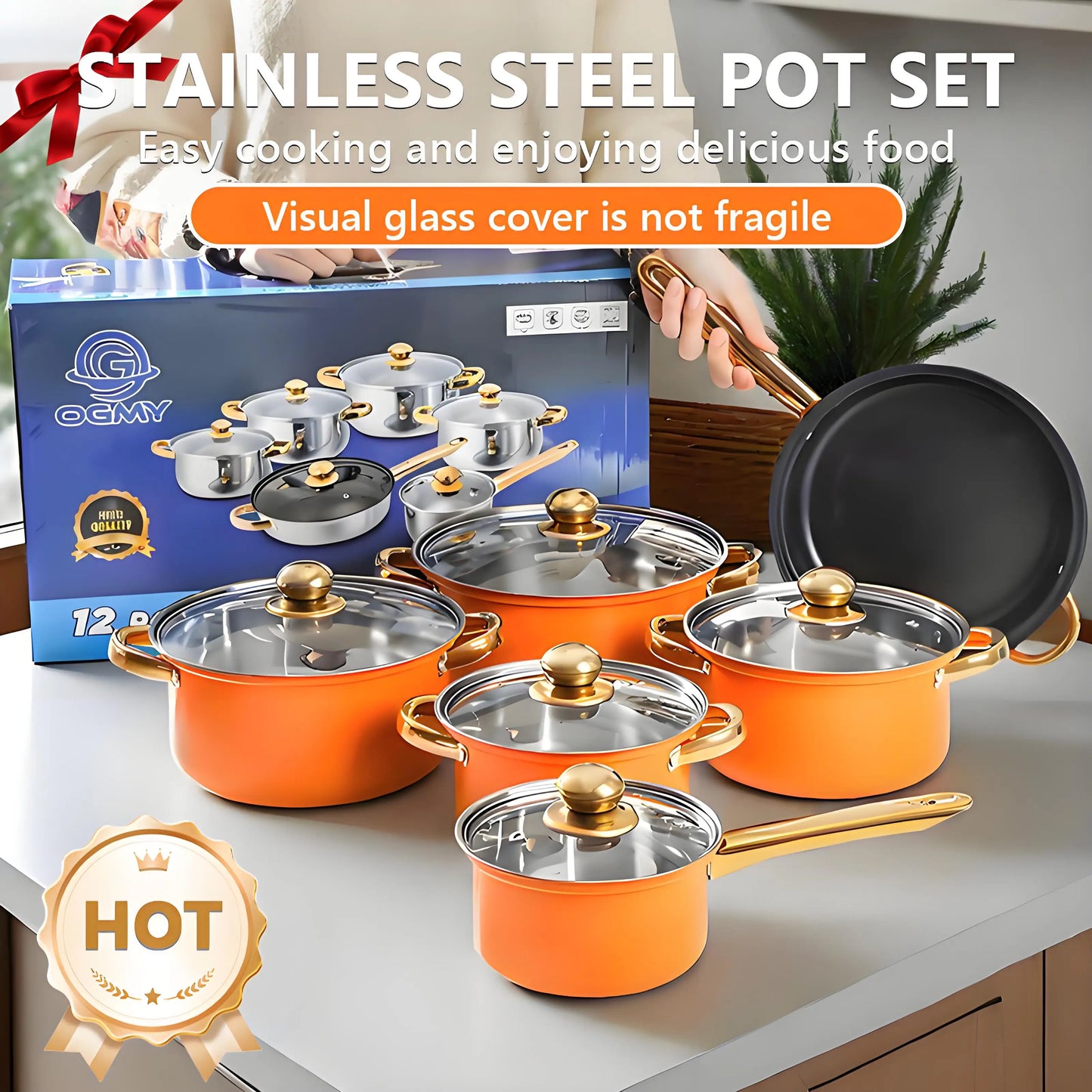 12-Piece Red Cookware Set: Elevate Your Kitchen