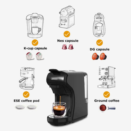 4-in-1 Espresso Machine: Hot, Cold, Capsule & Ground Coffee