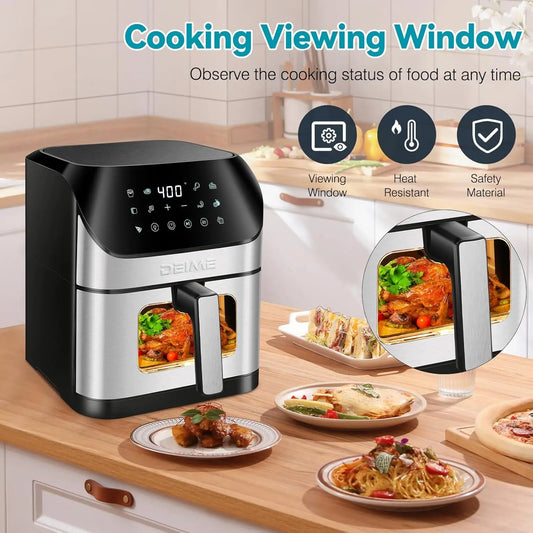 6.2QT Digital Air Fryer Oven: 10-in-1 Touchscreen Cooker
