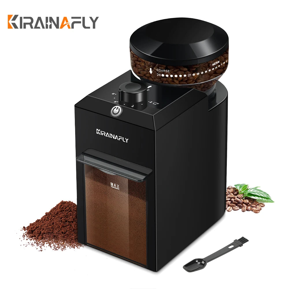 Electric Burr Mill Coffee Grinder With 28 Settings Cup