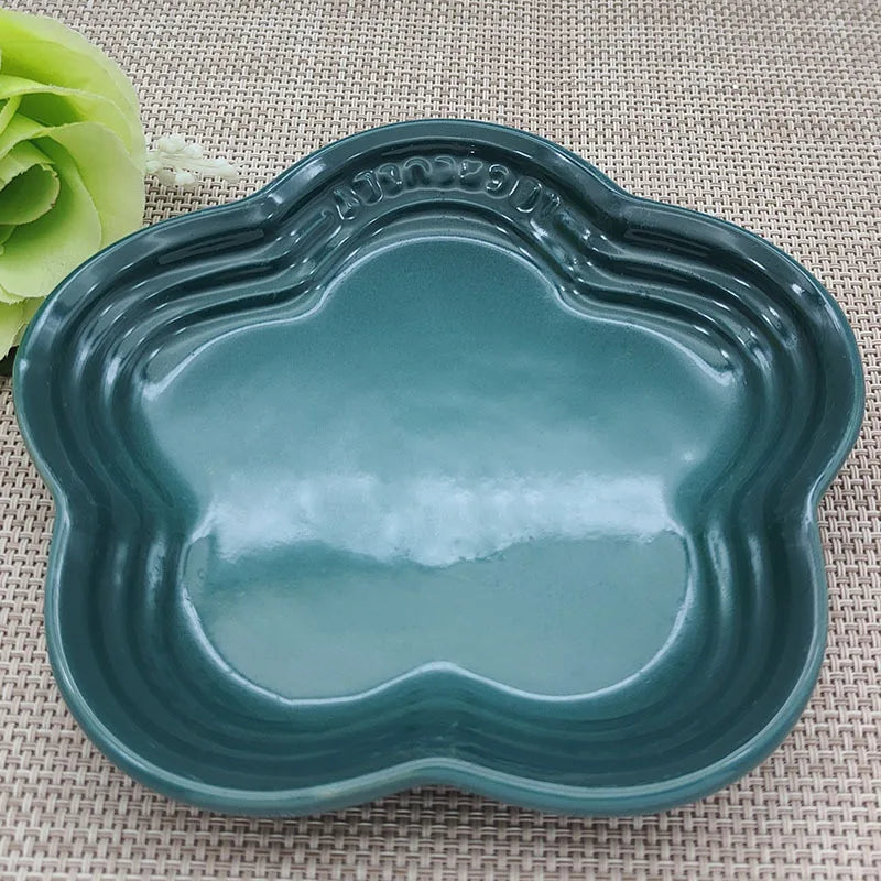 Charming Blossom Ceramic Dish - 5.5 Inch Flower Plate