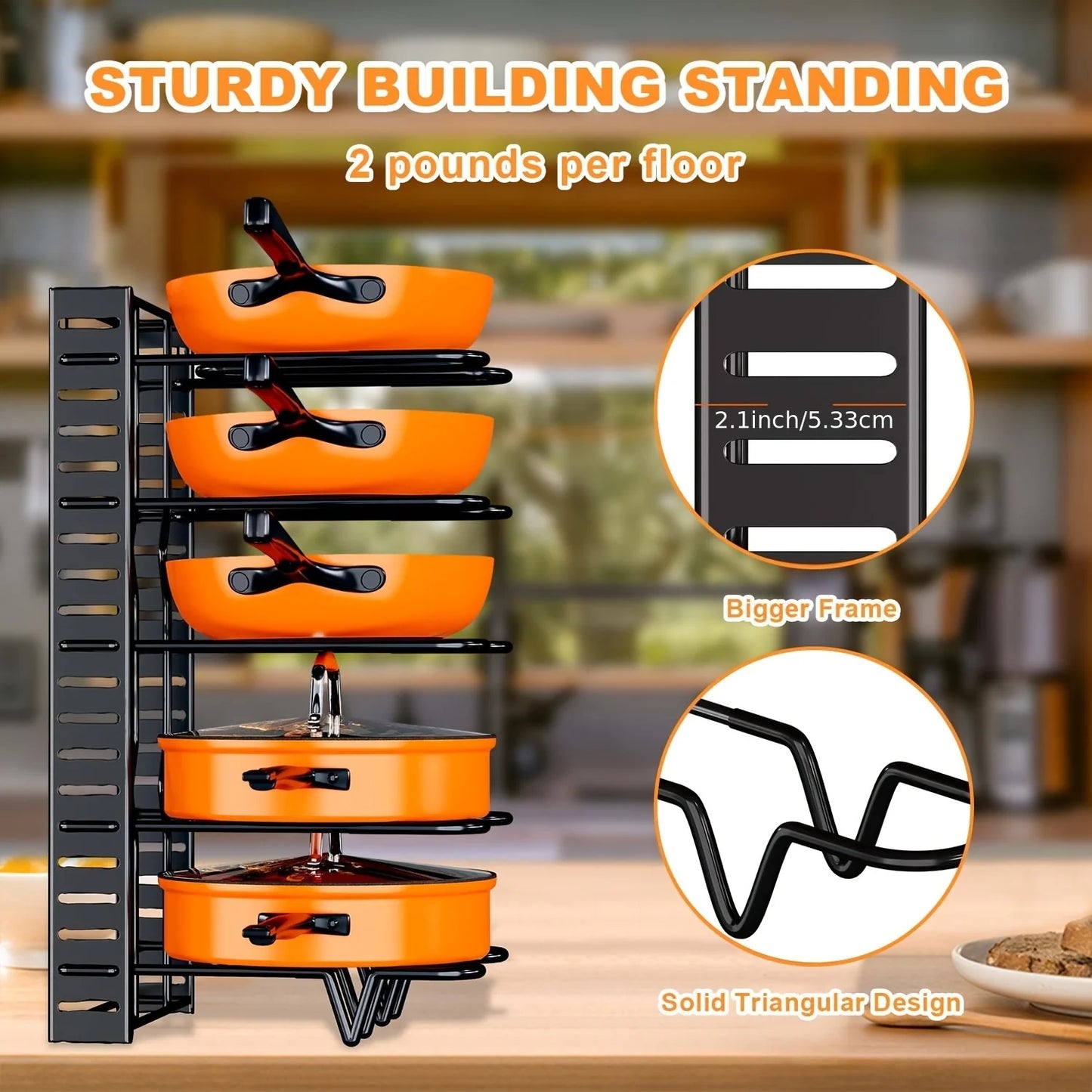 Kitchen Savior: 2-Pack Adjustable Pot & Lid Organizer