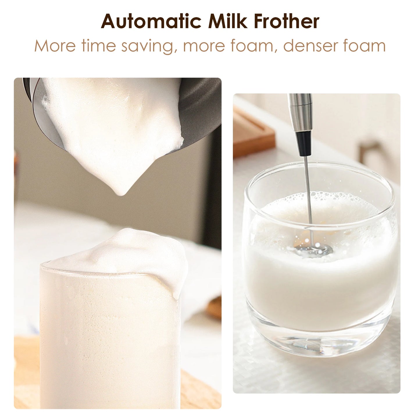 5-in-1 Milk Frother: Create Perfect Lattes at Home