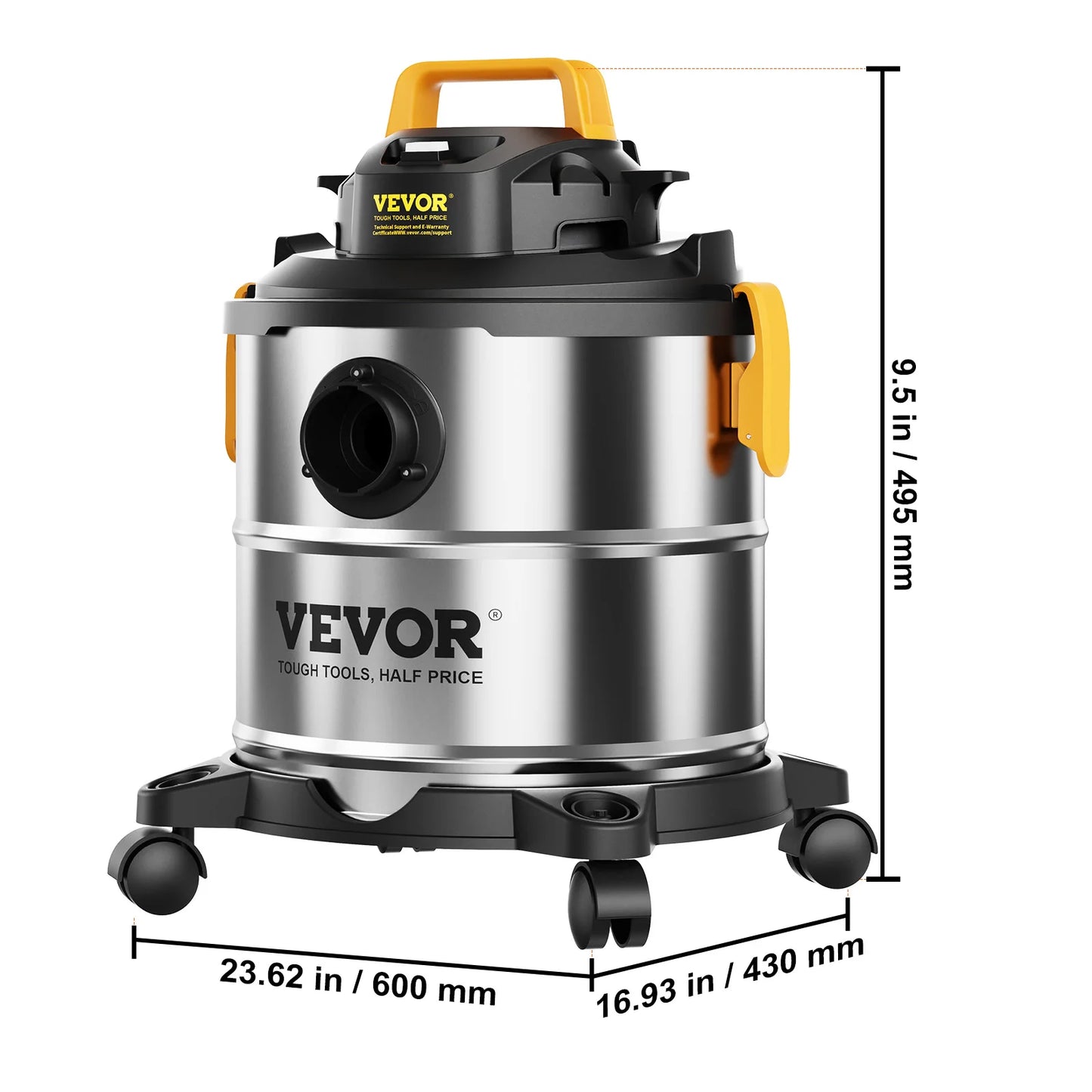 8-Gallon 6.5 HP 3-in-1 Wet/Dry/Blower Shop Vacuum
