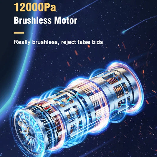 Cordless Handheld Vacuum Cleaner - 12000Pa Suction Power