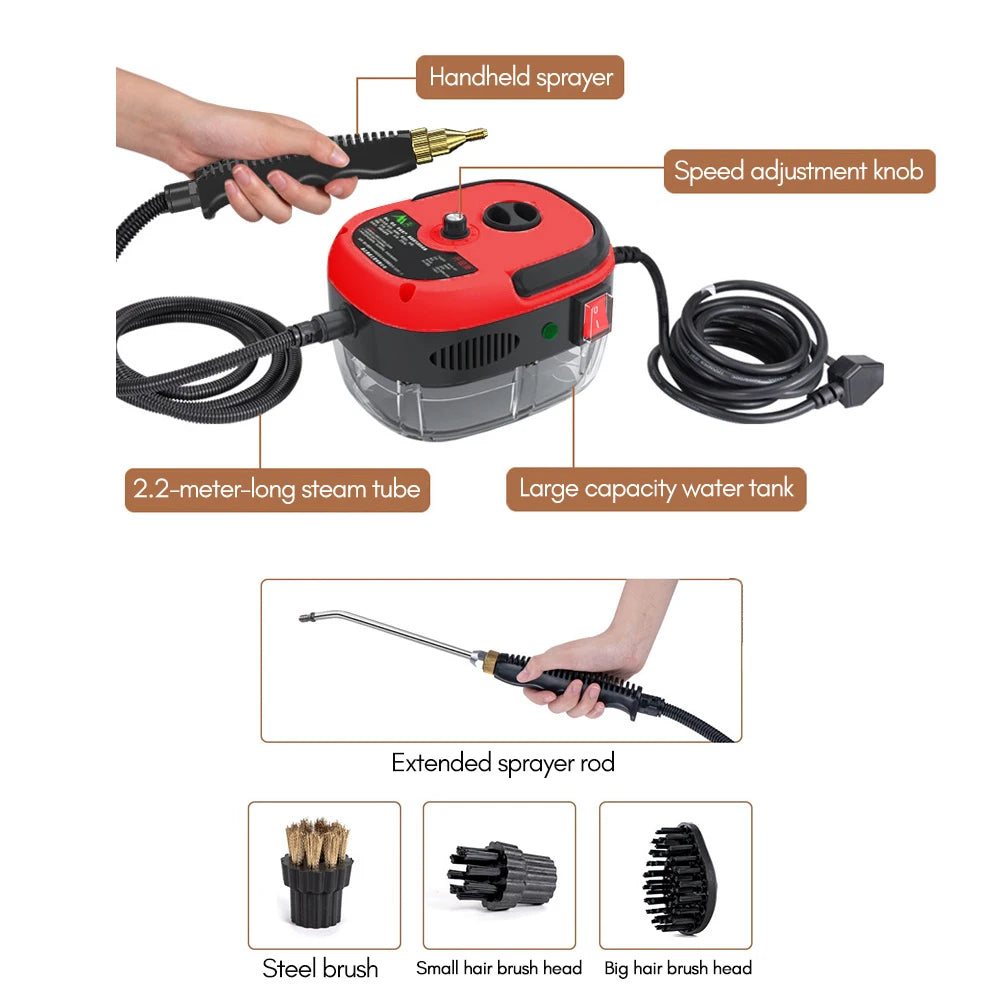 ProSteam 2500W Portable High-Pressure Steam Cleaner