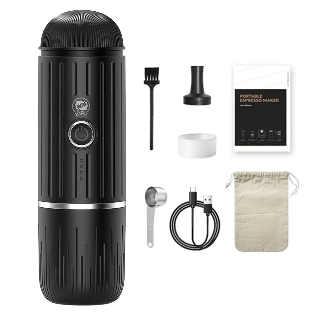 2-in-1 Portable Electric Espresso Maker | Heats Water | For Capsules & Grounds