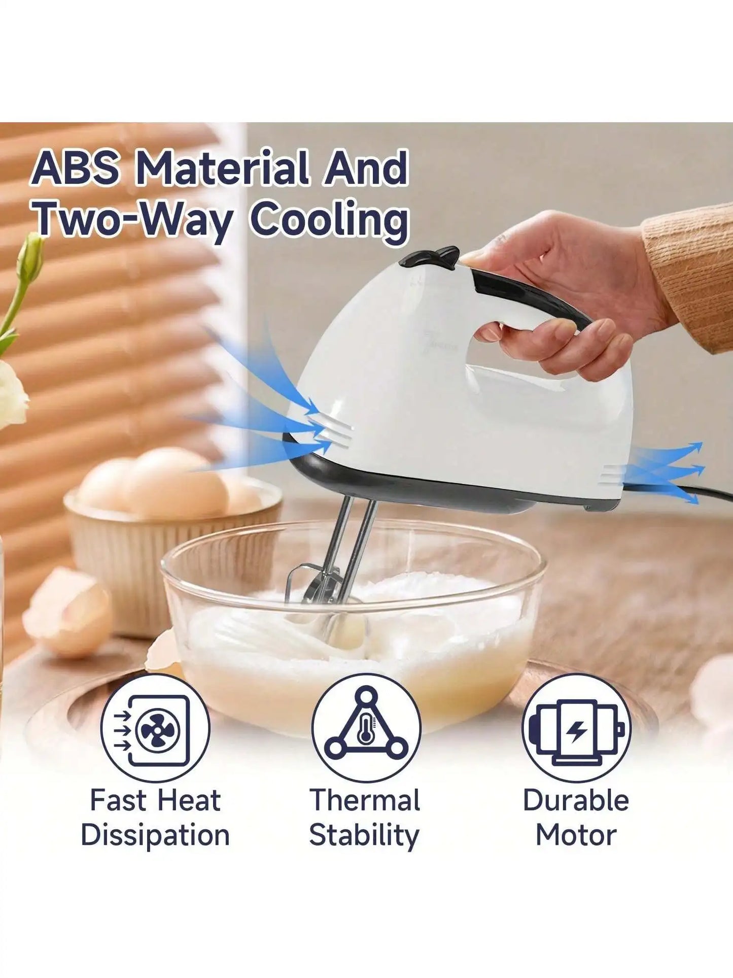 7-Speed Electric Hand Mixer - Powerful & Compact Kitchen Essential