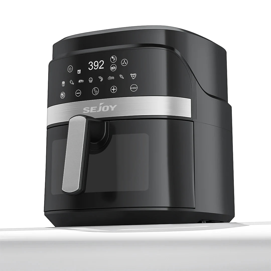 Sejoy 6 Quart 8-in-1 Air Fryer Oven with Viewing Window | 1500W Digital Oilless Cooker