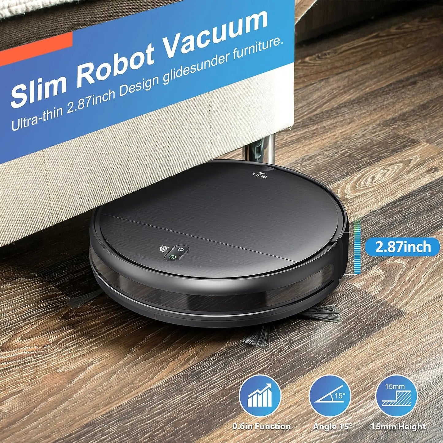 Rayfurn BR151 2-in-1 Slim Robot Vacuum & Mop with App Control