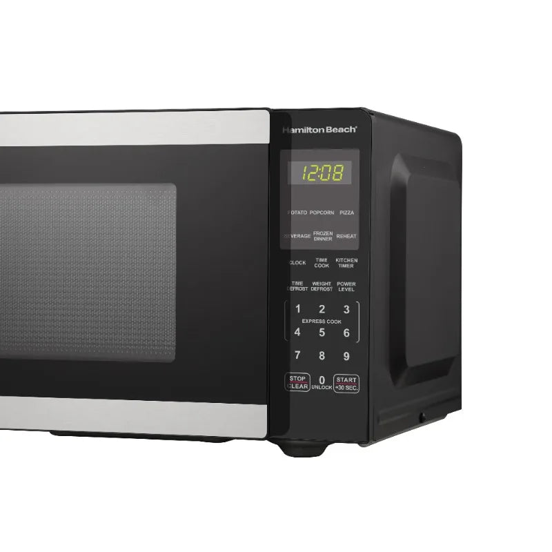 Compact 0.9 Cu. Ft. Microwave - 900W, 10 Power Levels, Child Safety Lock