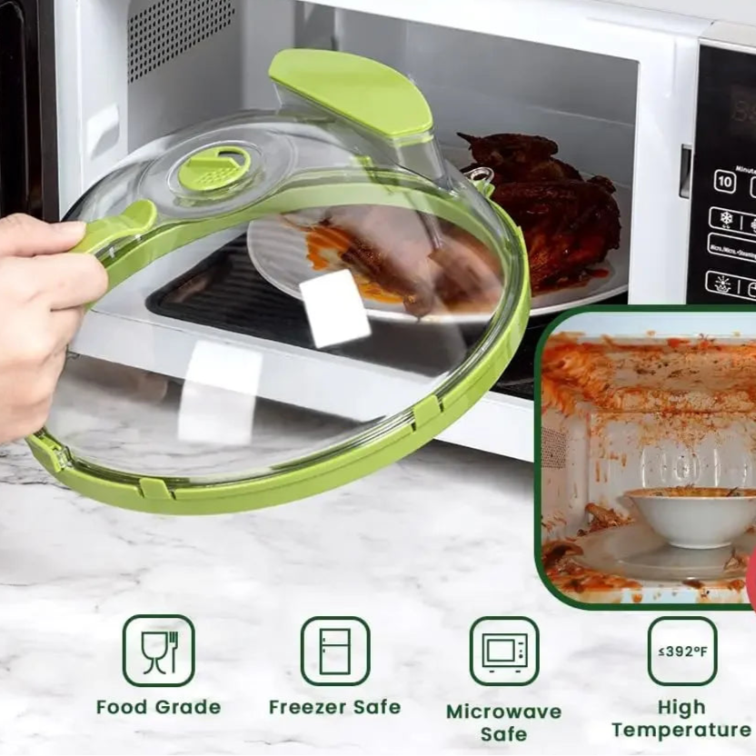 Microwave Food Cover with Handle: Steam & Keep Food Fresh!