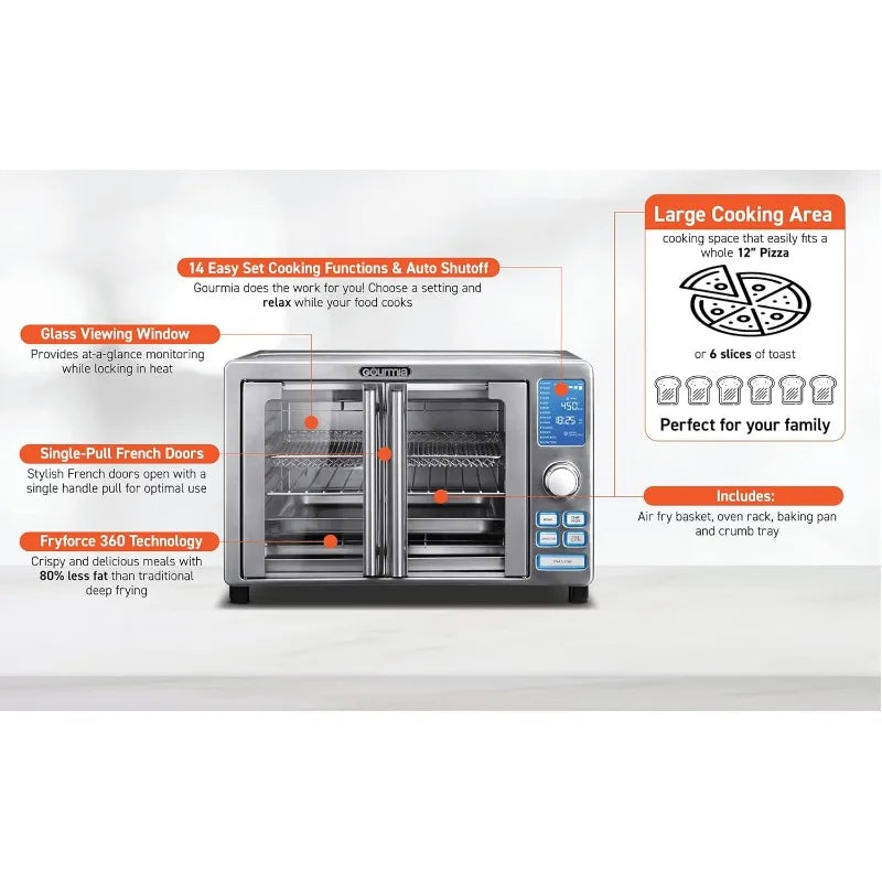 Gourmia-Style Double Door Air Fryer Toaster Oven