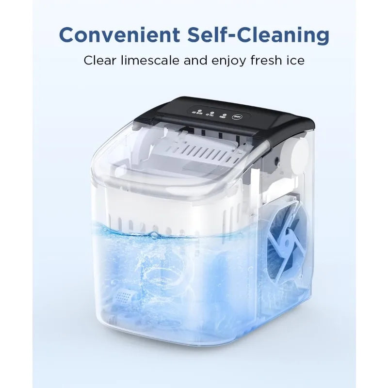 COWSAR Whisper-Quiet Countertop Ice Maker | 9 Cubes in 6 Mins