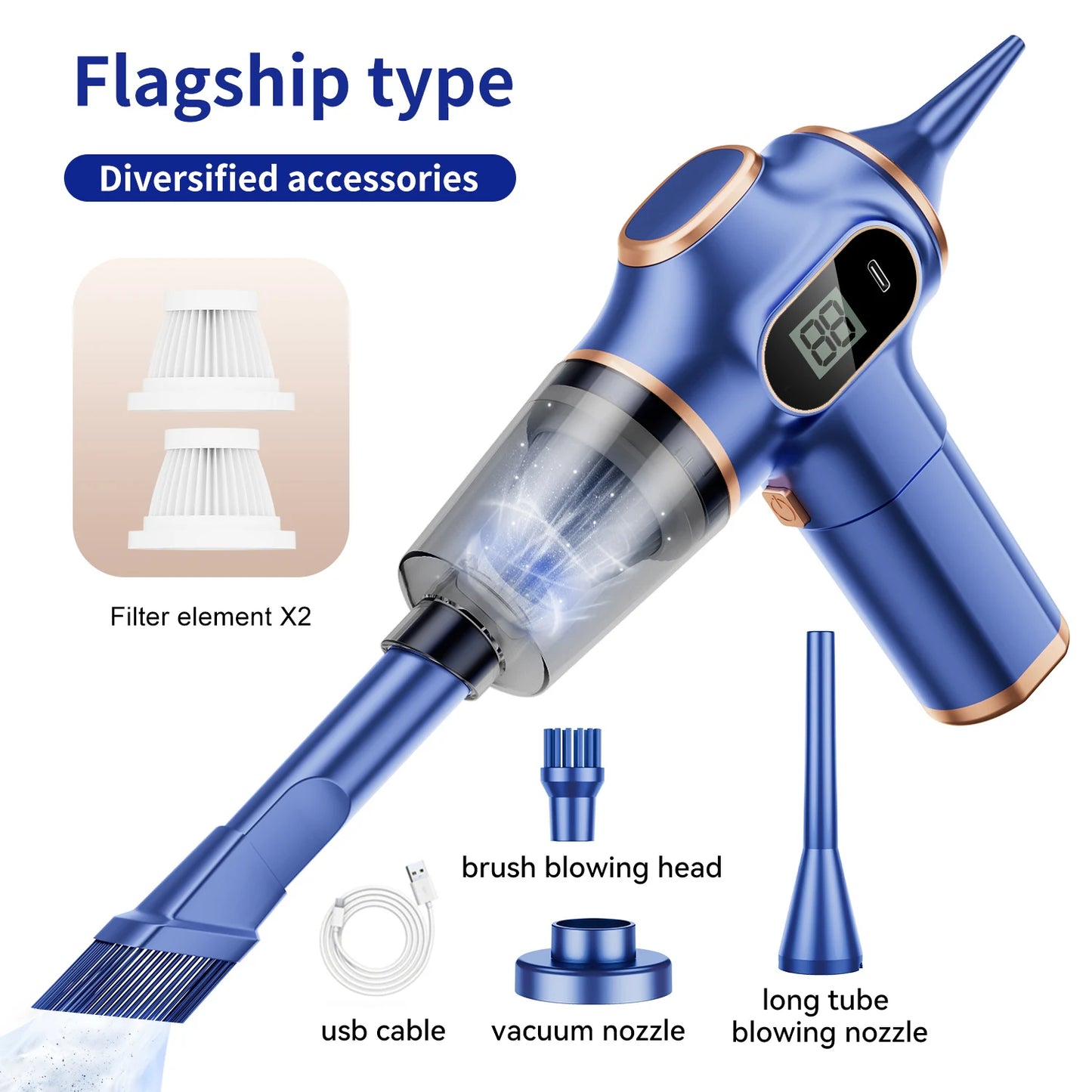 Powerful Suction: BELIBUY Portable Car & Home Vacuum