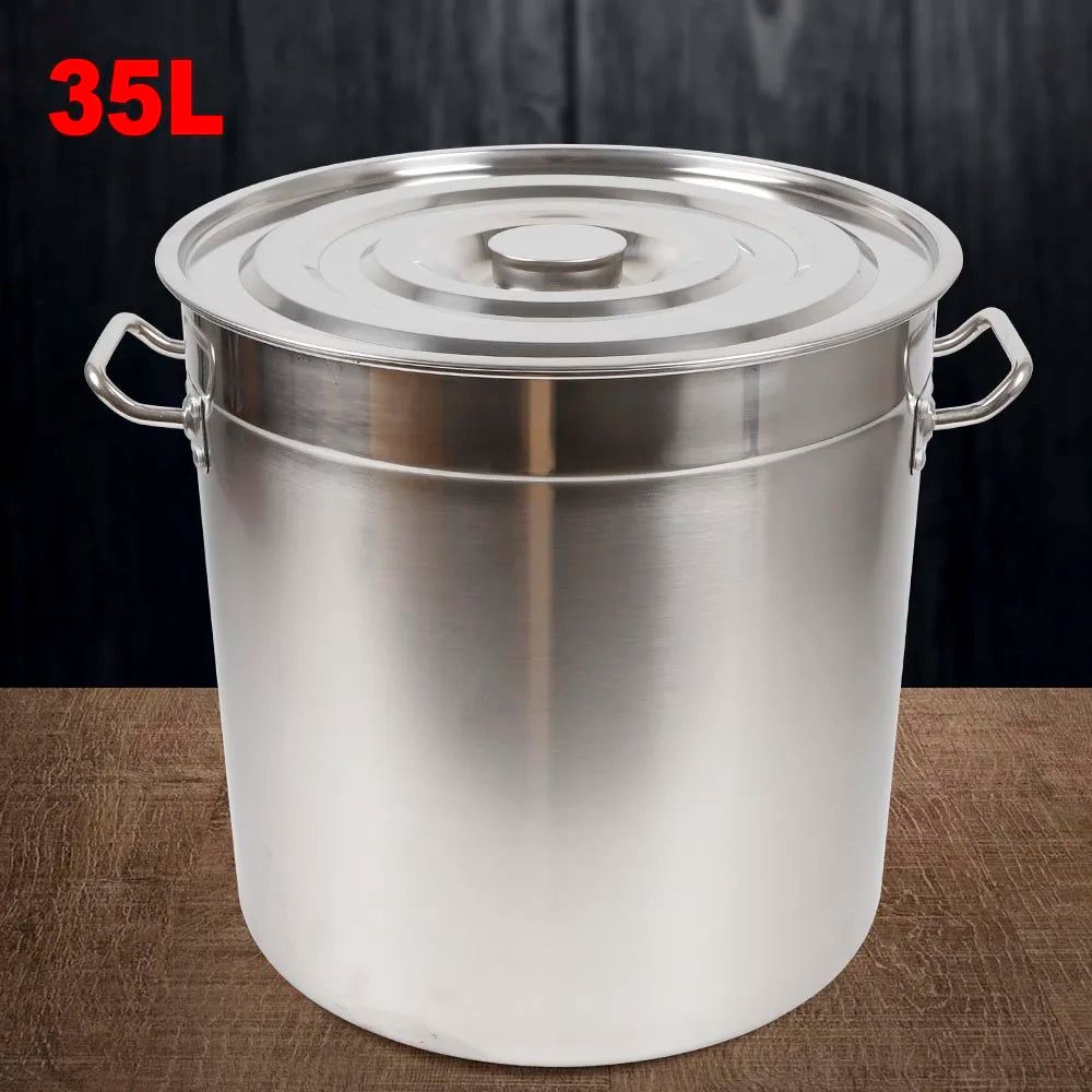 35L Commercial-Grade Stainless Steel Stock Pot