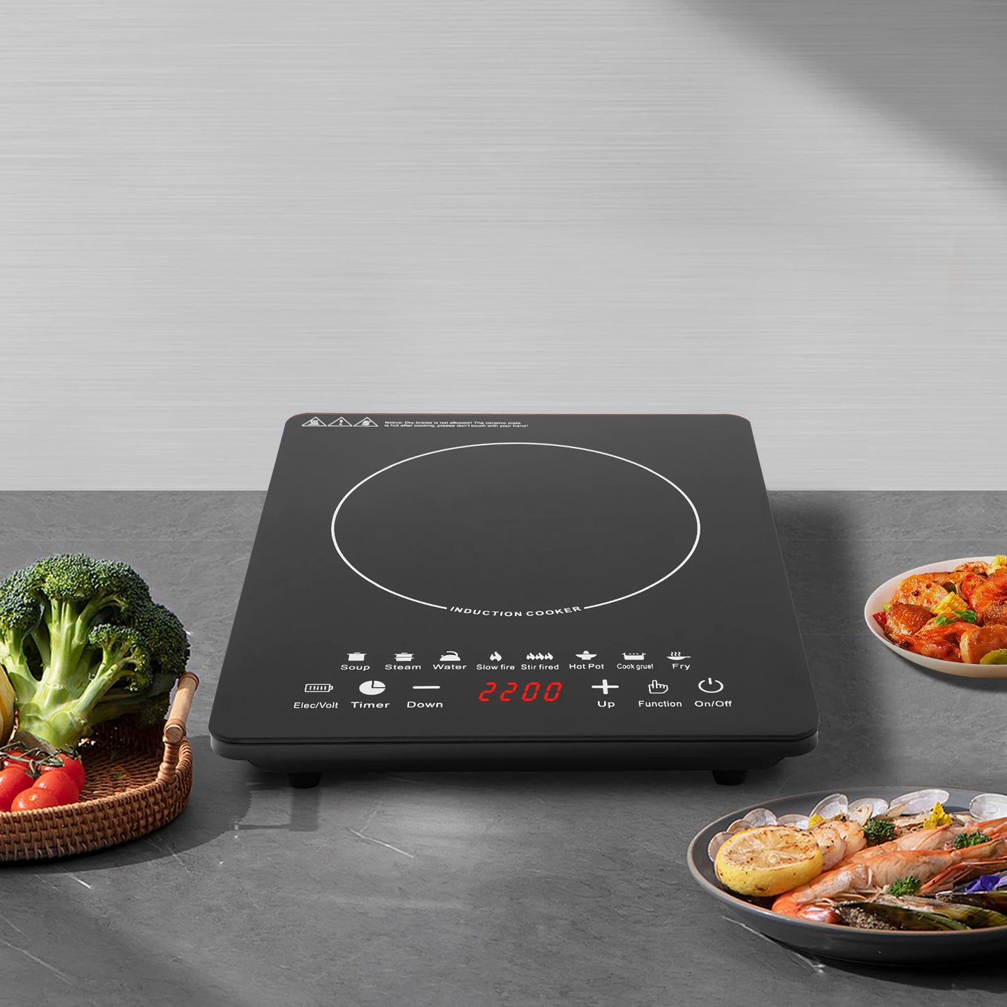 2200W Portable Induction Cooktop: Fast, Safe & Stylish Cooking
