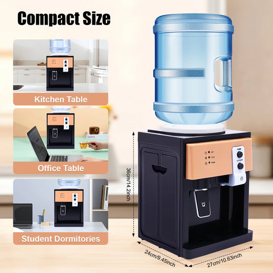 Compact Hot & Cold Water Dispenser - Desktop Water Cooler for Home & Office