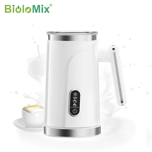 BioloMix 4-in-1 Electric Milk Frother for Hot & Cold Foam