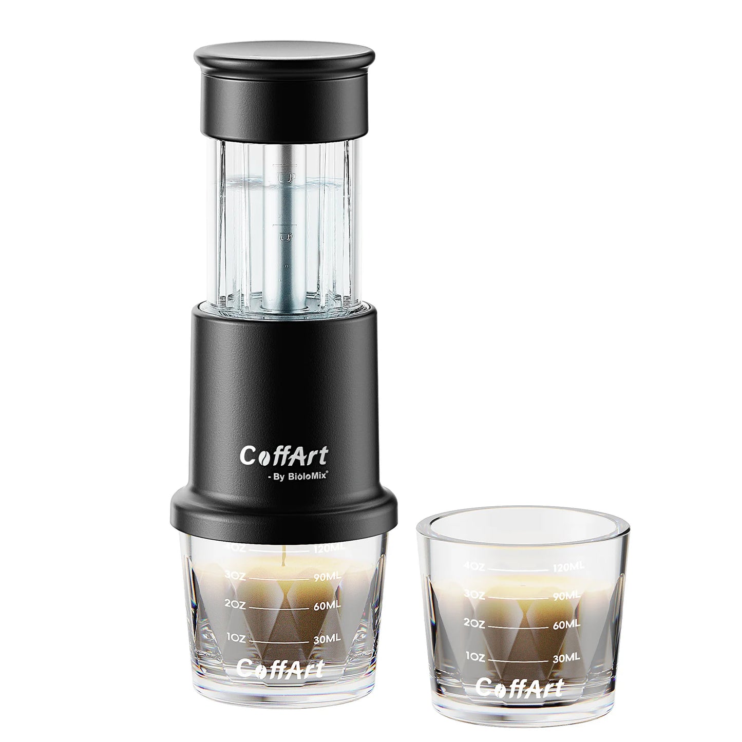 2-in-1 Portable Espresso Maker | Manual Coffee Press for Nespresso Capsules & Ground Coffee - Perfect for Travel & Camping