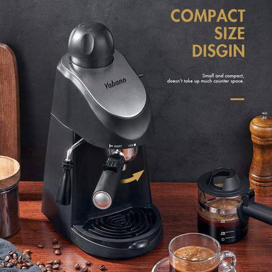 3.5 Bar Espresso Machine: 4-Cup Cappuccino & Latte Maker with Milk Frother