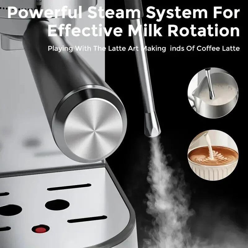 Sejoy 20 Bar Professional Espresso Machine | Cappuccino & Latte Maker with Powerful Steam Wand