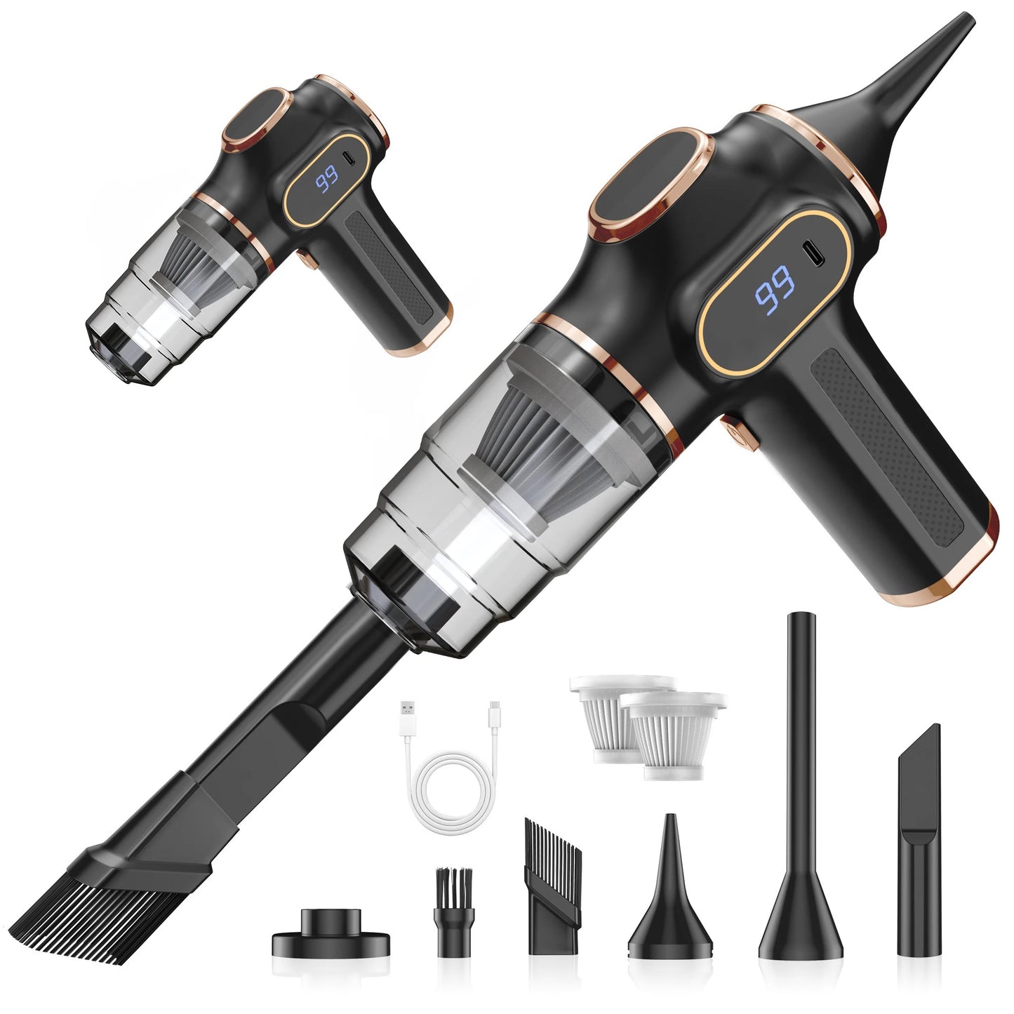 Powerful Suction: BELIBUY Portable Car & Home Vacuum