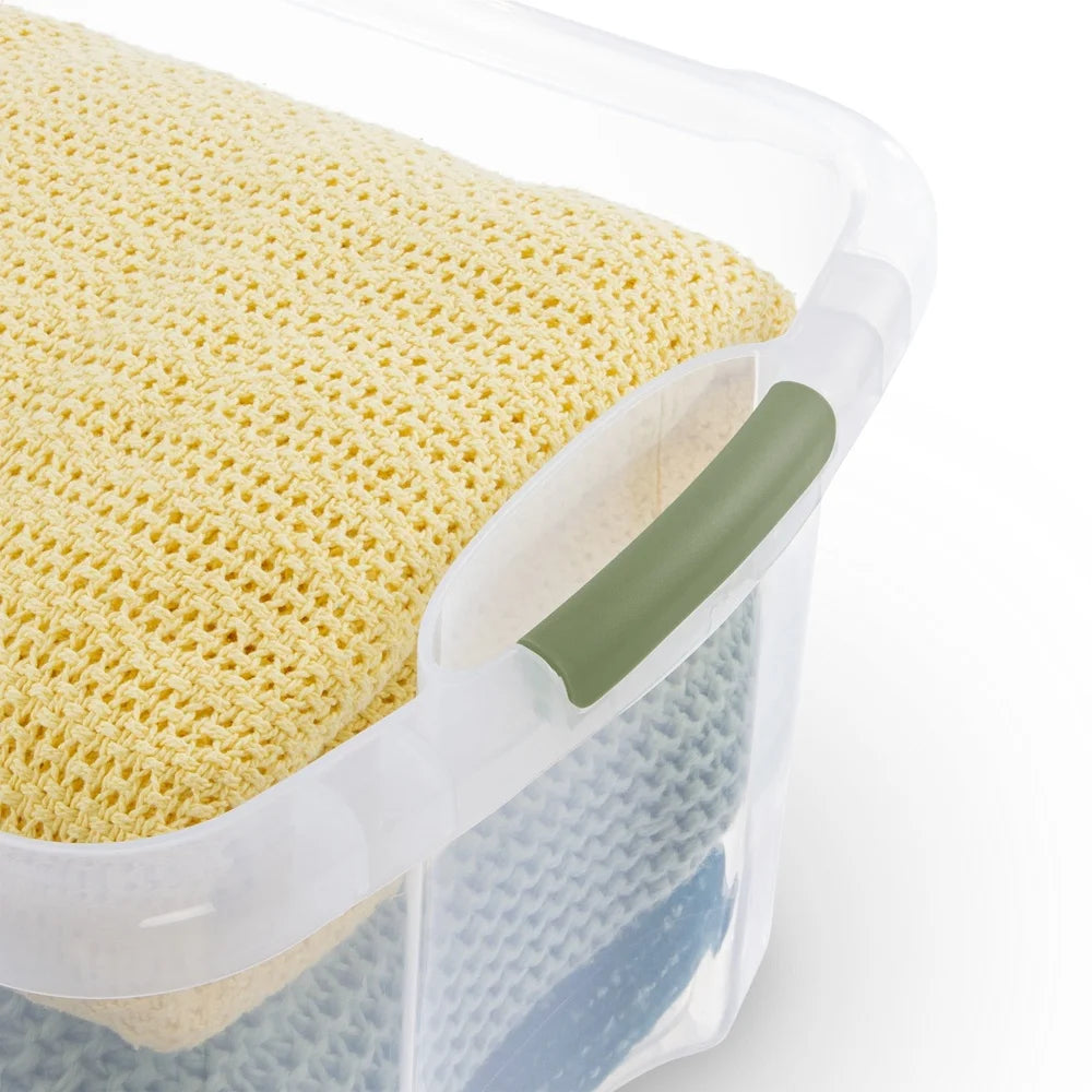 40 Quart Clear Storage Bin with Easy-Grip Handles