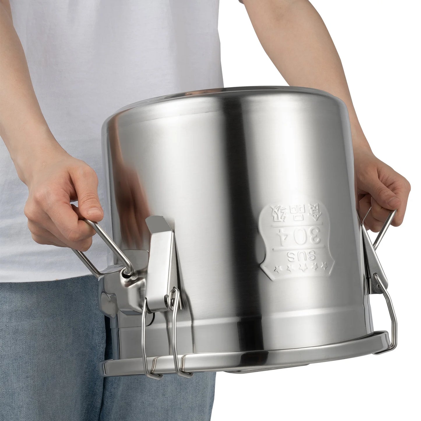 12L Stainless Steel Food Storage Container - Airtight & Durable Kitchen Canister