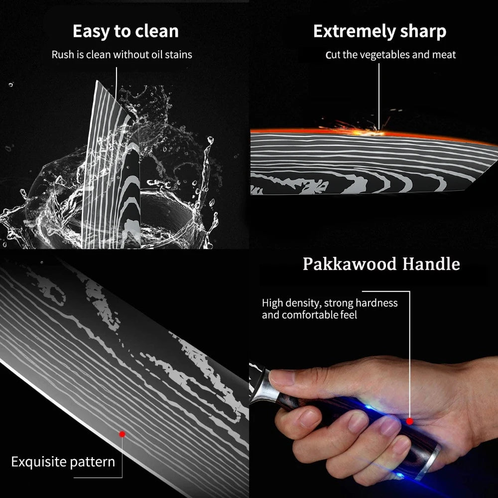 8-Inch Japanese Kiritsuke Knife: Precision Cutting for Every Dish
