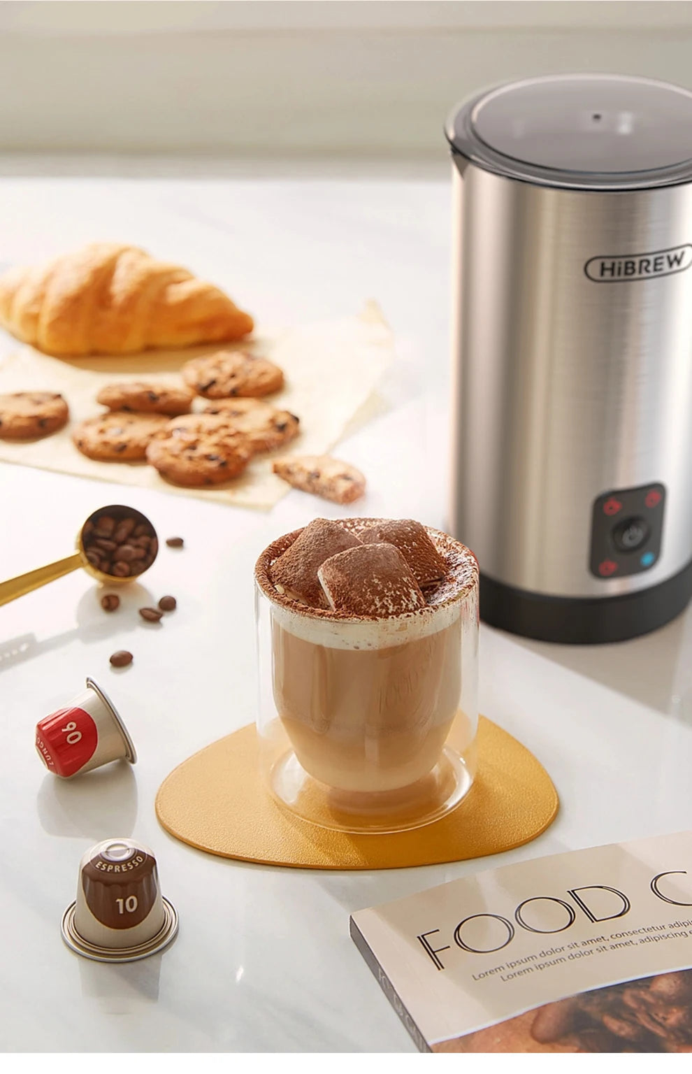 4-in-1 Automatic Milk Frother: Hot & Cold, Latte Perfection