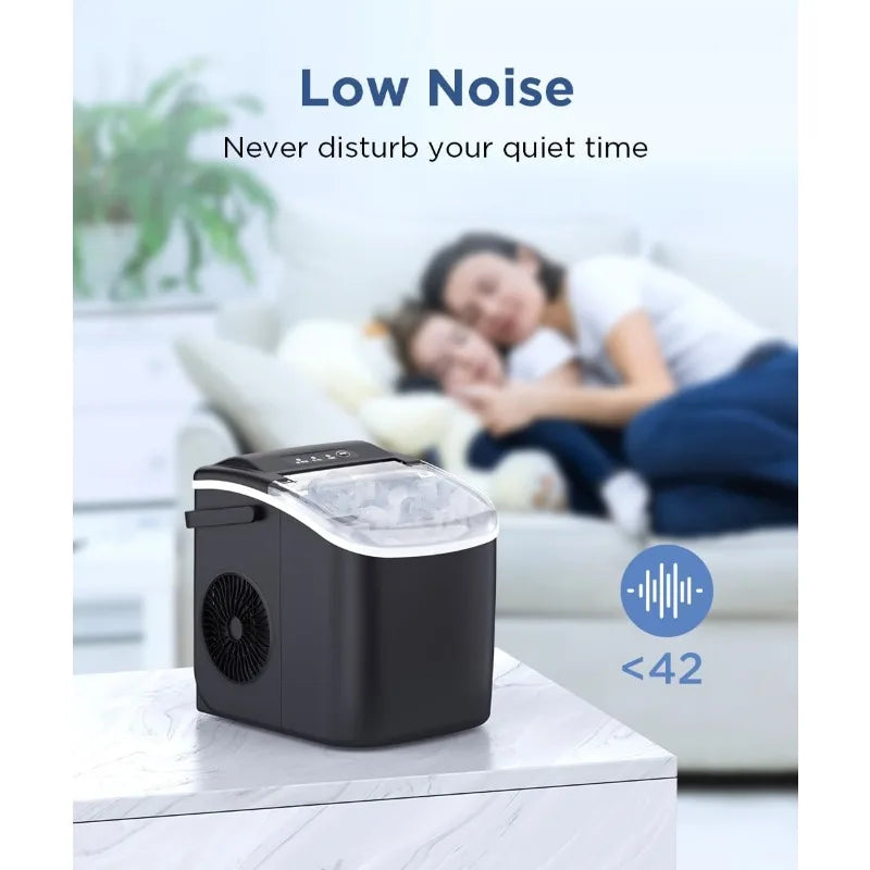 COWSAR Whisper-Quiet Countertop Ice Maker | 9 Cubes in 6 Mins