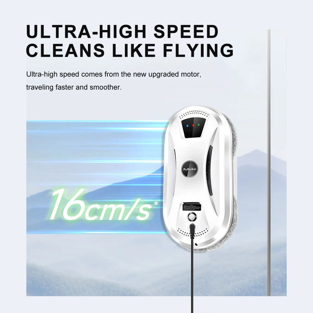 PuRuiKai Smart AI Window Cleaning Robot with Remote Control