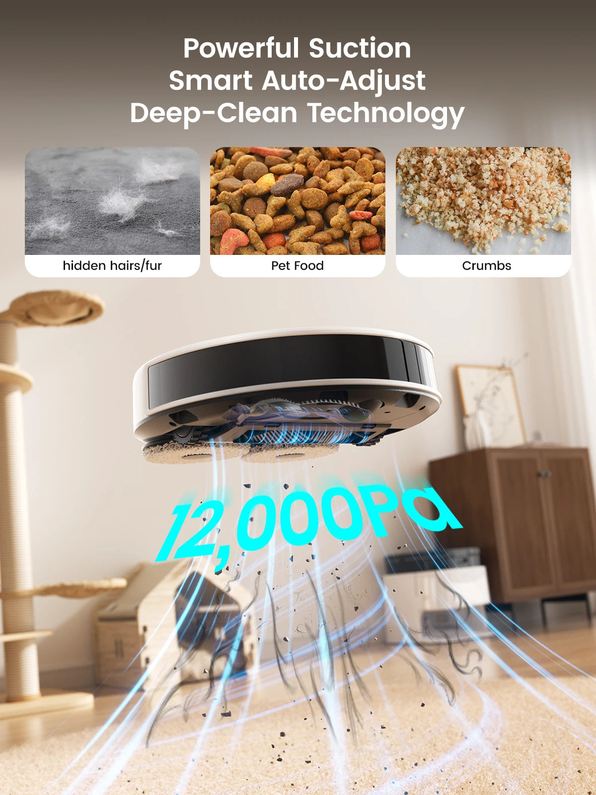Lefant M2 Pro Self-Emptying Robot Vacuum & Mop (6000Pa Suction)