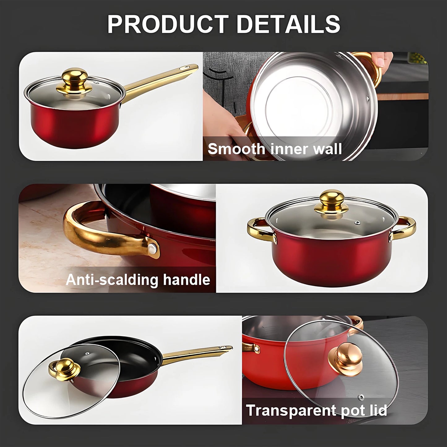 12-Piece Red Cookware Set: Elevate Your Kitchen