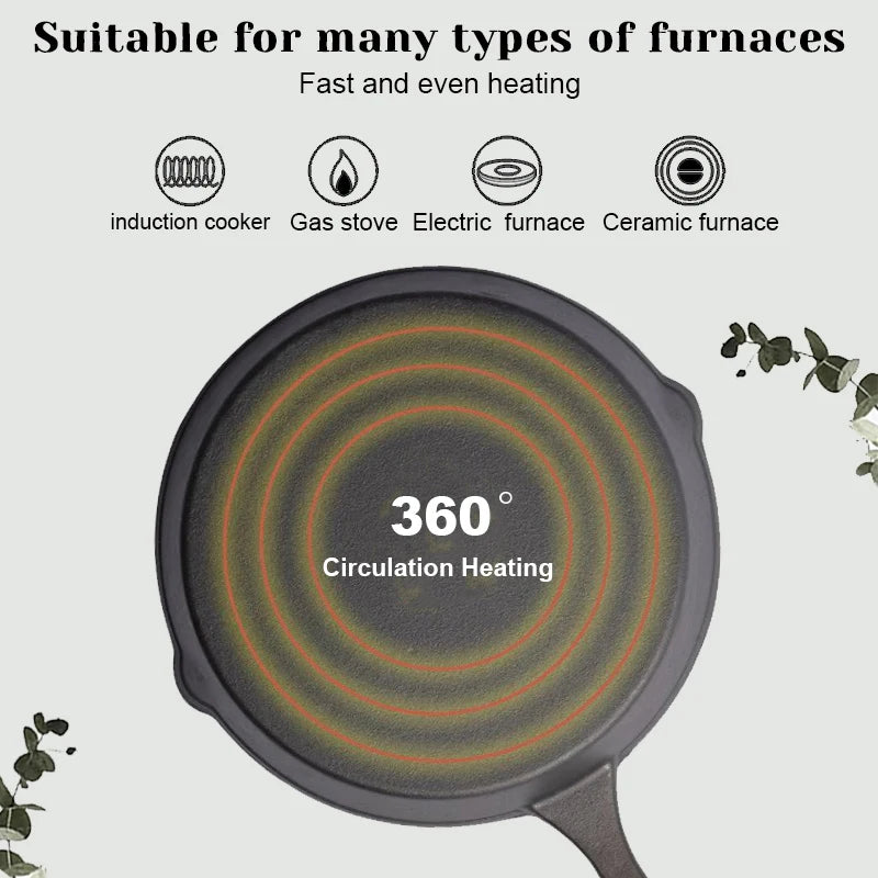 Cast Iron Skillet Set: 3-Piece Uncoated Pan Collection