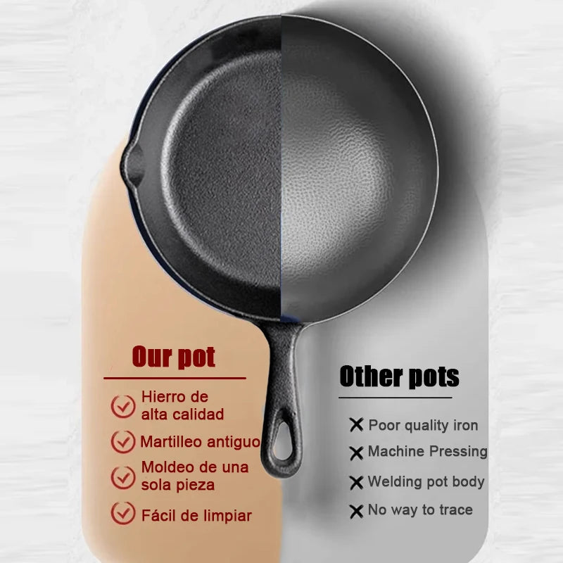 Cast Iron Skillet Set: 3-Piece Uncoated Pan Collection