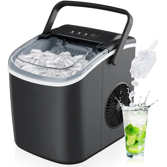SIMZLIFE 26lb Countertop Ice Maker with Self-Cleaning Function