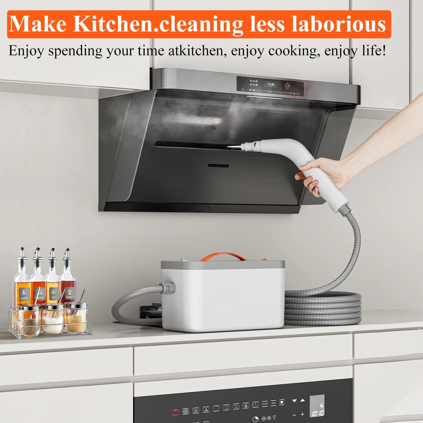 1500W High-Pressure Steam Cleaner with 11-in-1 Accessory Kit