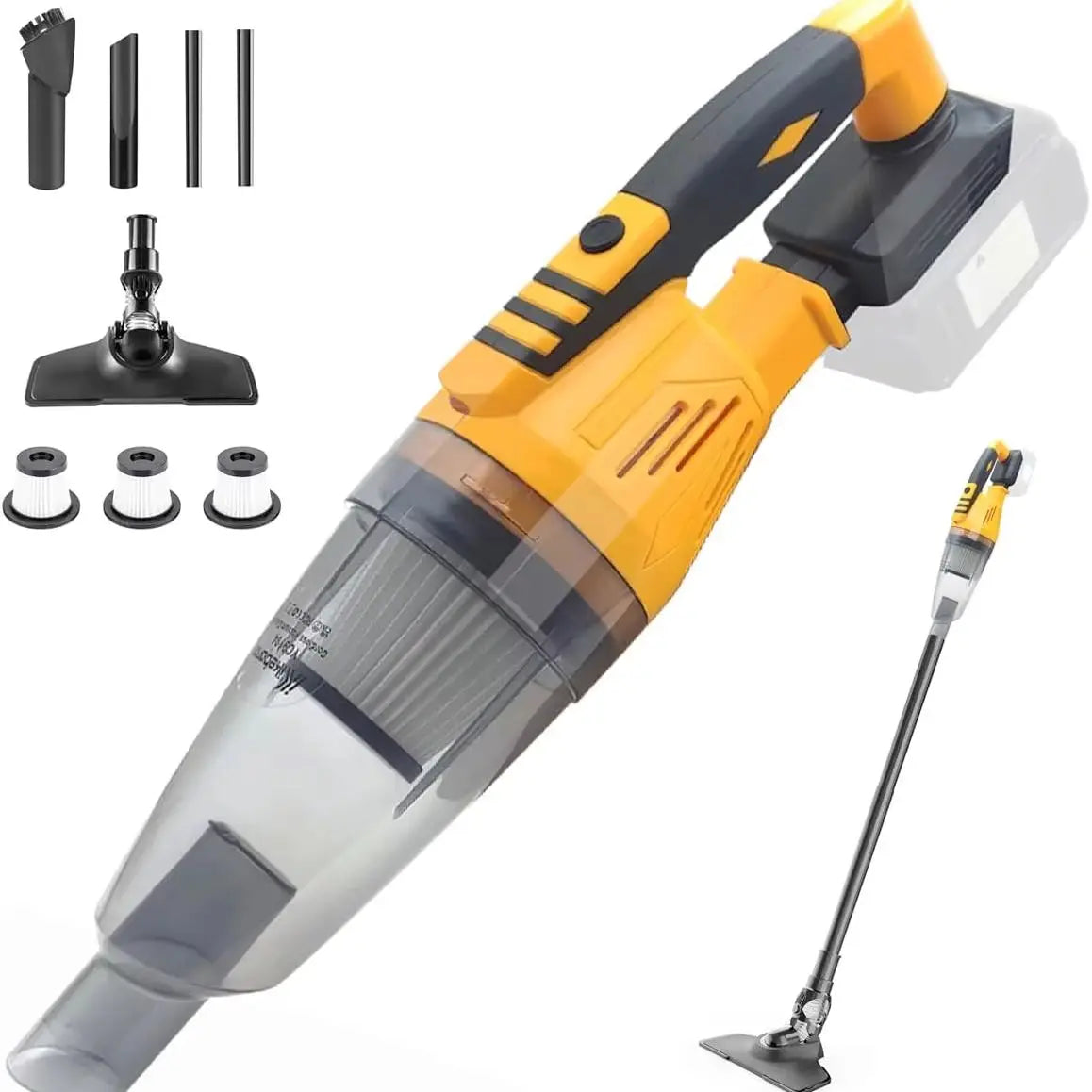 Powerful Handheld Vacuum Cleaner - 10kPa Suction, 2-in-1 Design, HEPA Filter