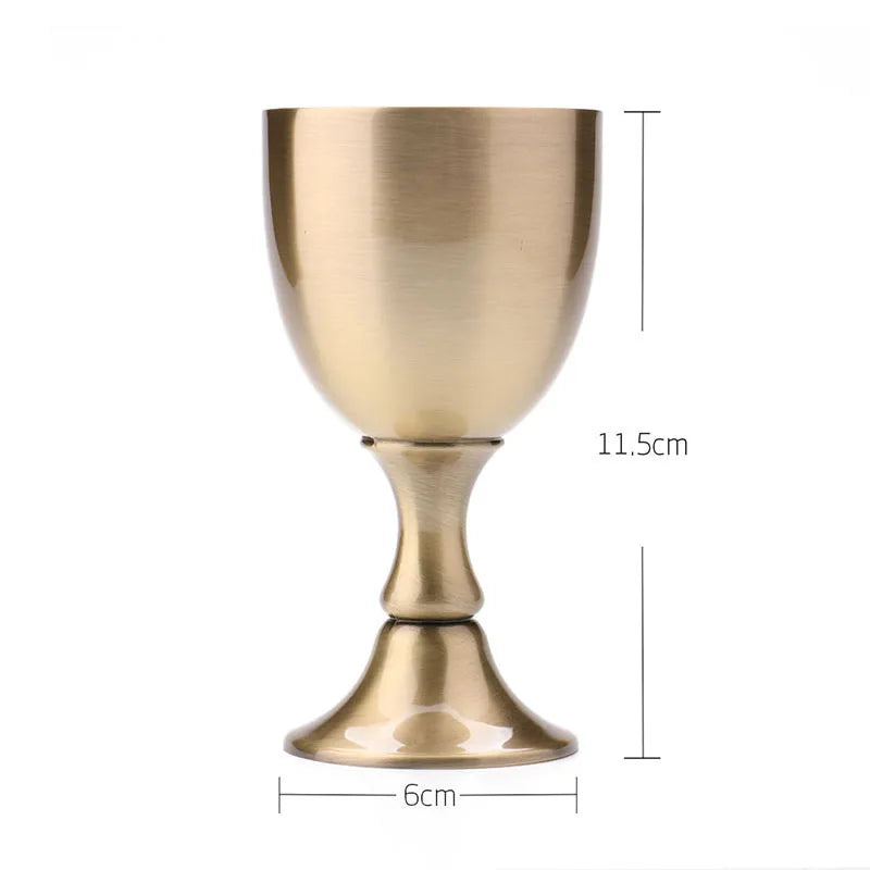 Vintage Copper Wine Goblet - Handcrafted 100ml Chalice
