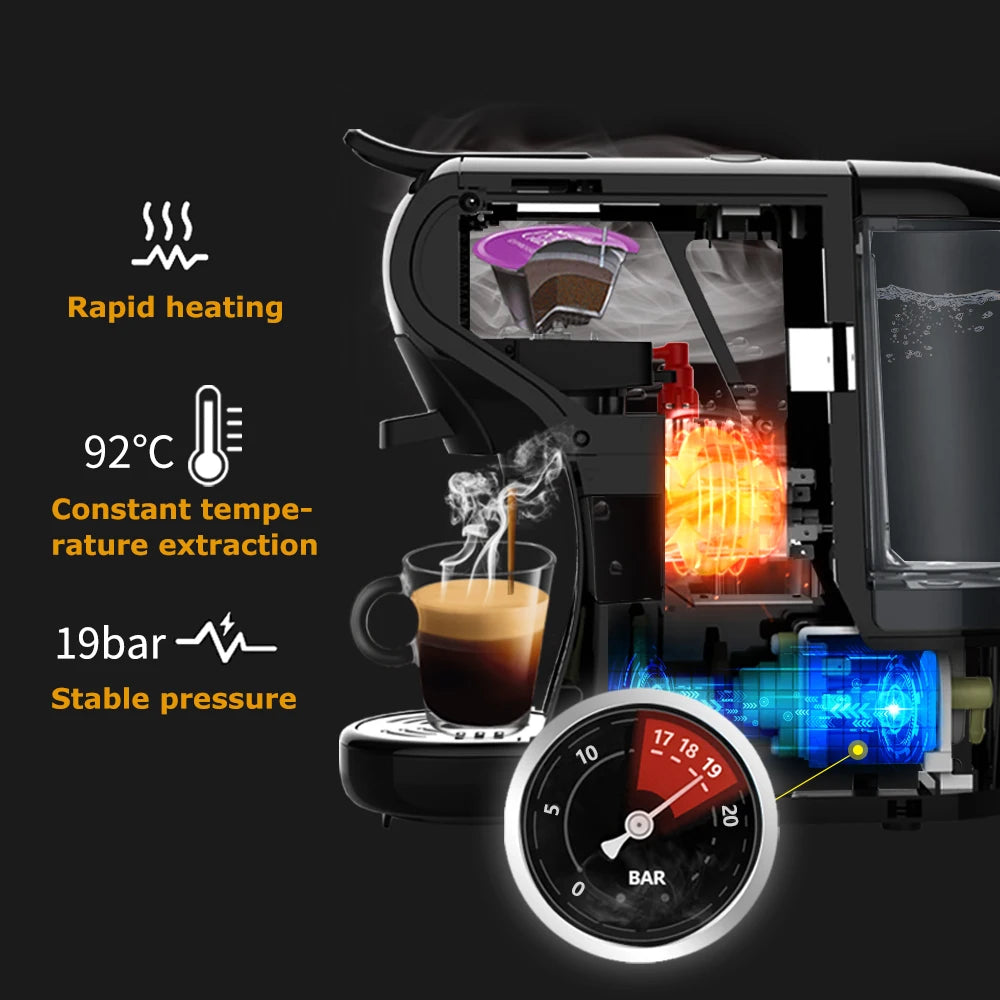 4-in-1 Espresso Machine: Hot, Cold, Capsule & Ground Coffee