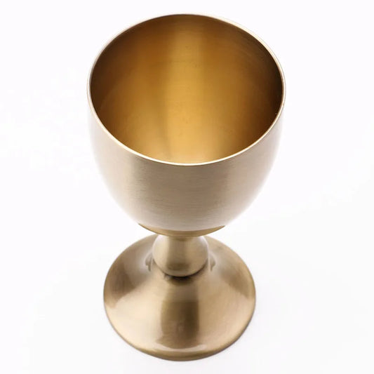 Vintage Copper Wine Goblet - Handcrafted 100ml Chalice