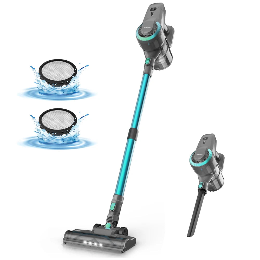 YISORA N300 Cordless Vacuum | 20KPa Powerful & Lightweight Stick Vac for Pet Hair, Carpet, and Hard Floors