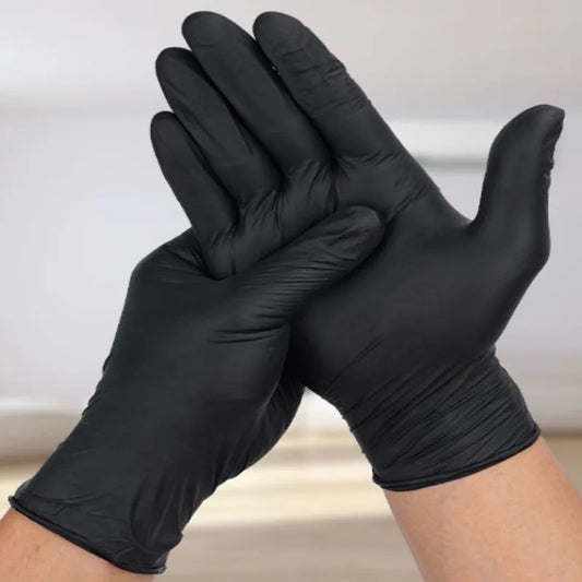 50 Black Nitrile Gloves - Disposable & Versatile