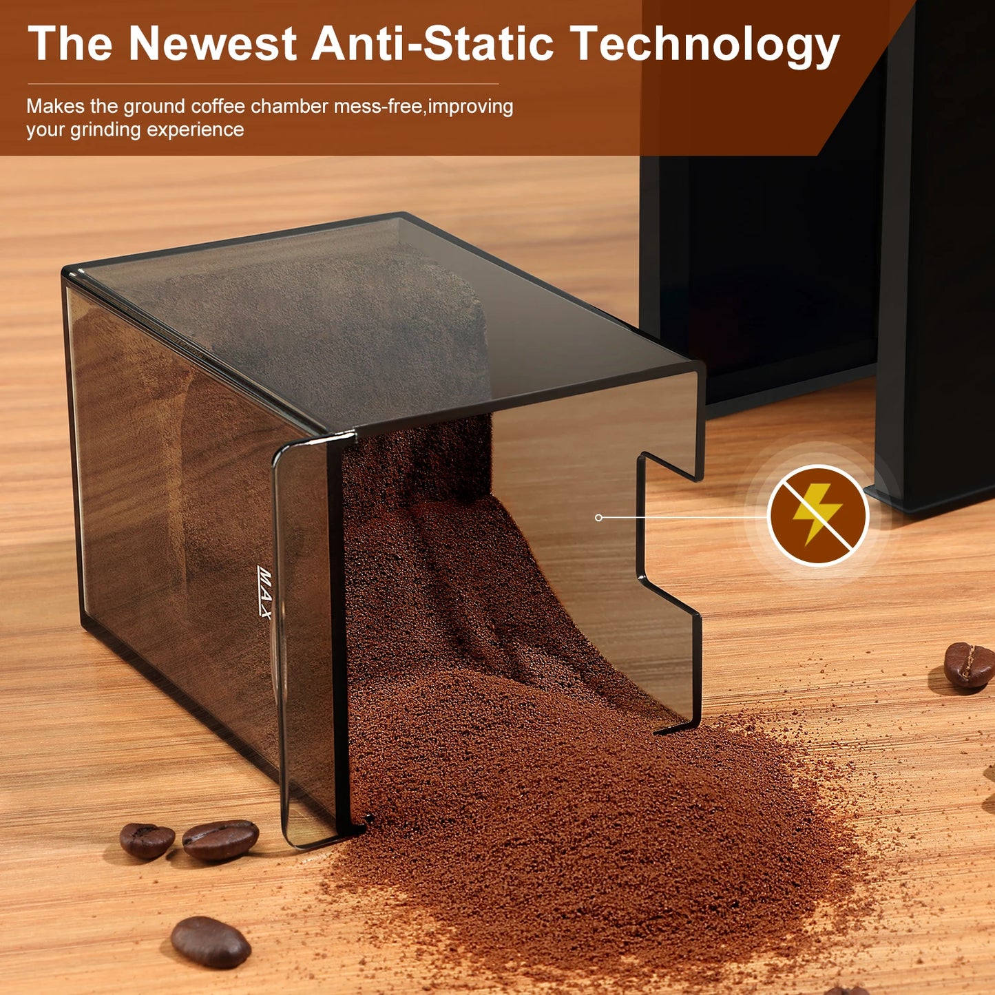 Electric Burr Mill Coffee Grinder With 28 Settings Cup