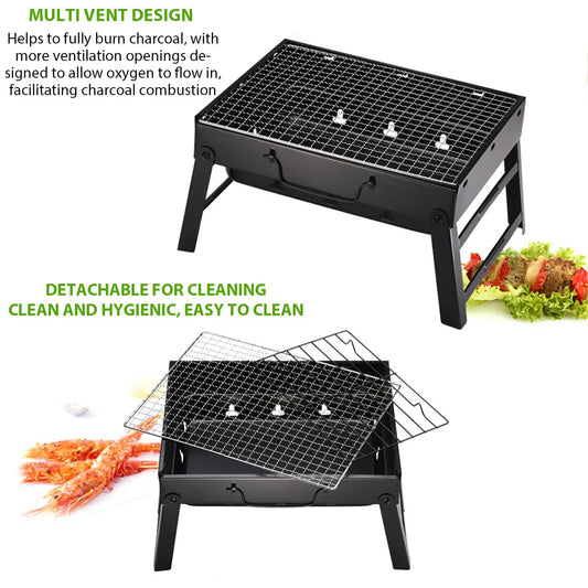 Portable Charcoal Grill: Compact BBQ for Camping & Picnics