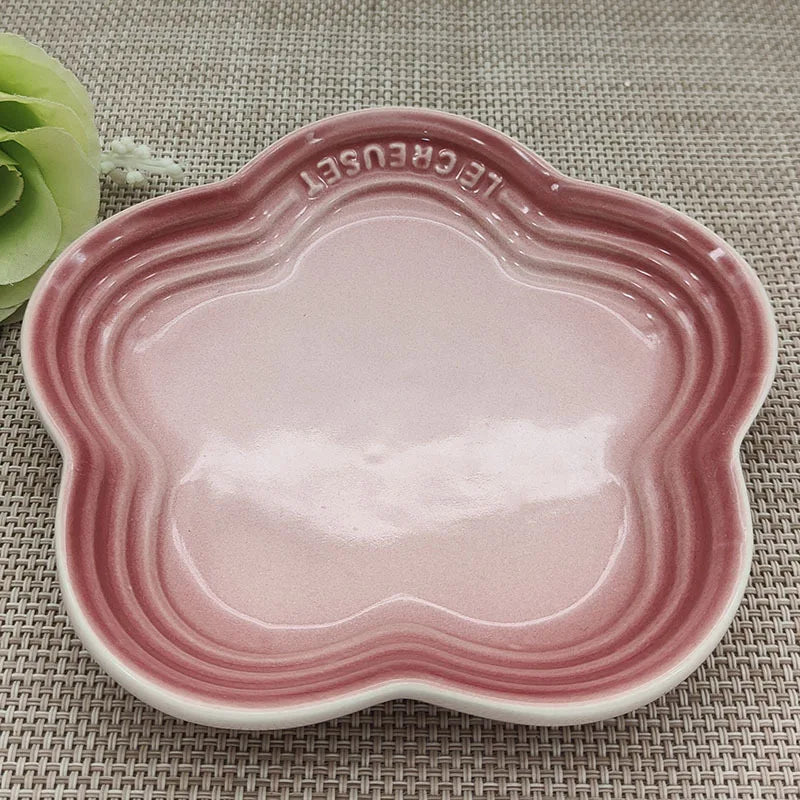 Charming Blossom Ceramic Dish - 5.5 Inch Flower Plate