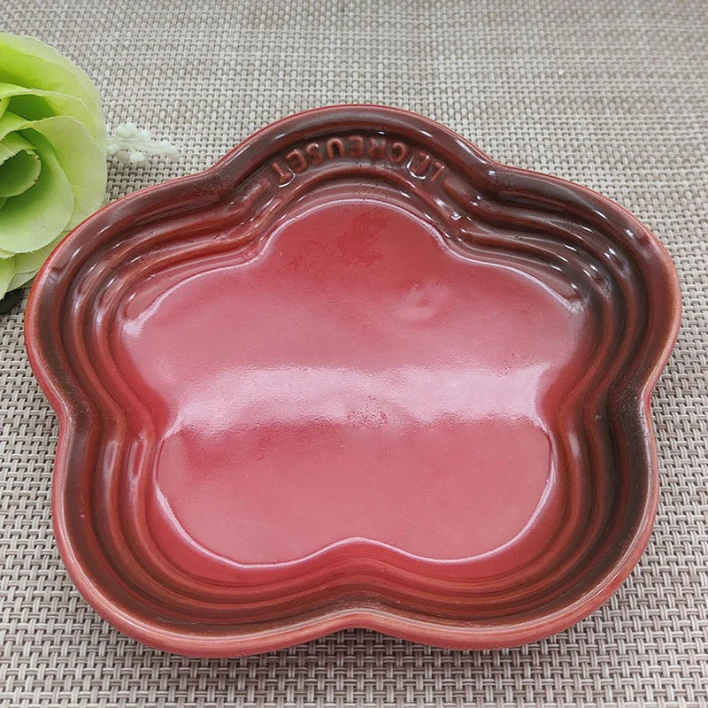 Charming Blossom Ceramic Dish - 5.5 Inch Flower Plate