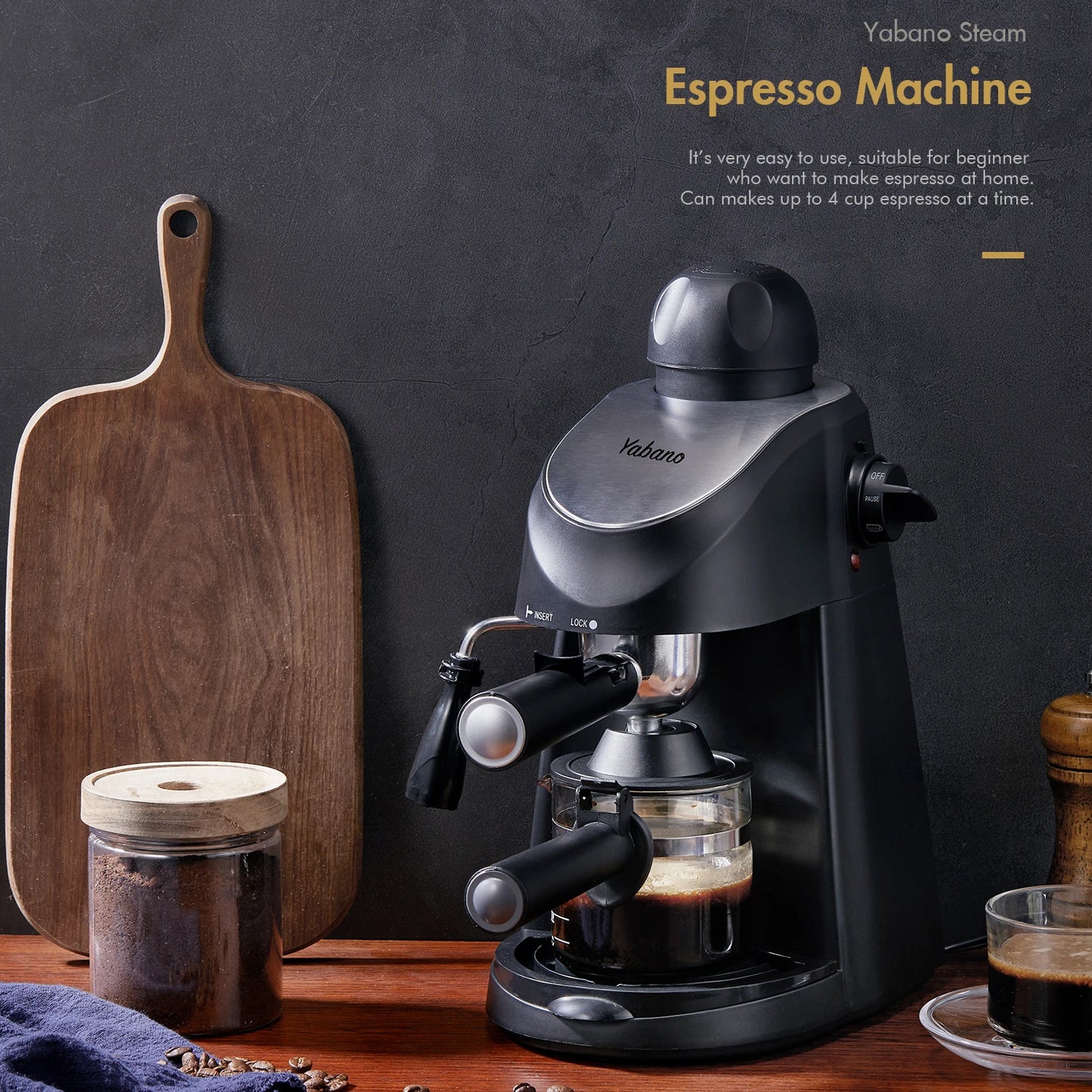 3.5 Bar Espresso Machine: 4-Cup Cappuccino & Latte Maker with Milk Frother